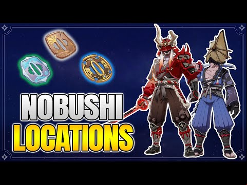Nobushi &amp; Kairagi Locations - Old Handguard Farming route -【Genshin Impact】