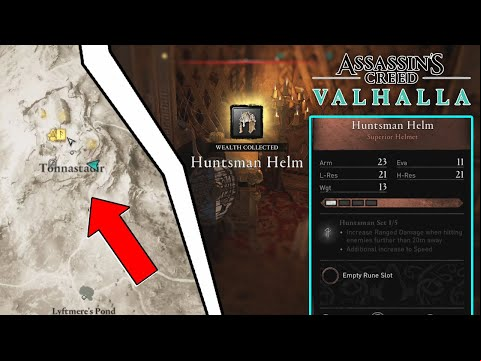 &quot;Huntsman Helm&quot; Superior Helmet Location Guide (+Key Location) - Assassin&#039;s Creed: Valhalla