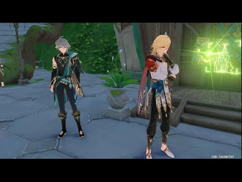 Alhaitham and Kaveh idle animations matching