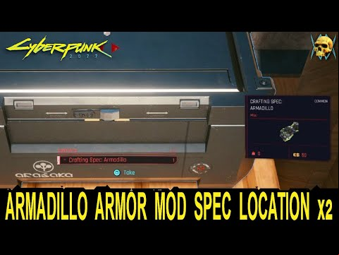 Cyberpunk 2077 Armadillo Armor Mod Crafting Spec Location x2